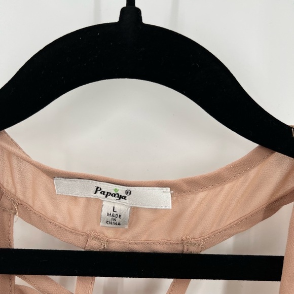 Papaya Ladies Tan Pocket Tank Top Large - Picture 3 of 3